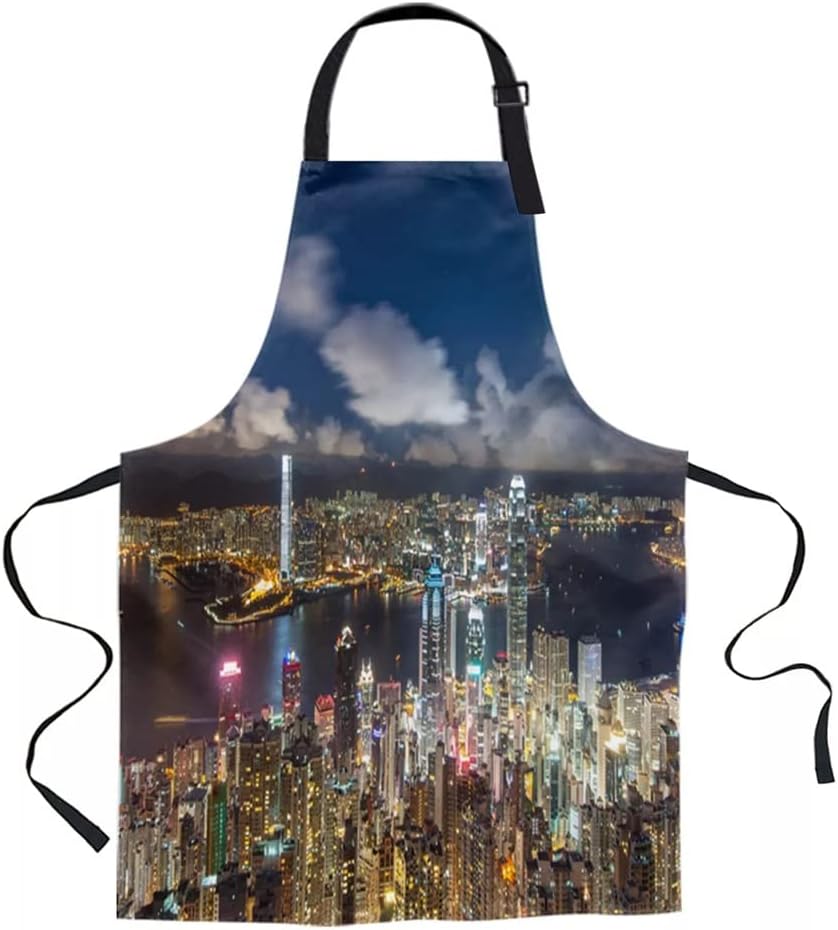 Apron Woman Adult Bibs Home Cooking Baking Coffee Shop Cleaning Canvas Aprons Kitchen Accessory
