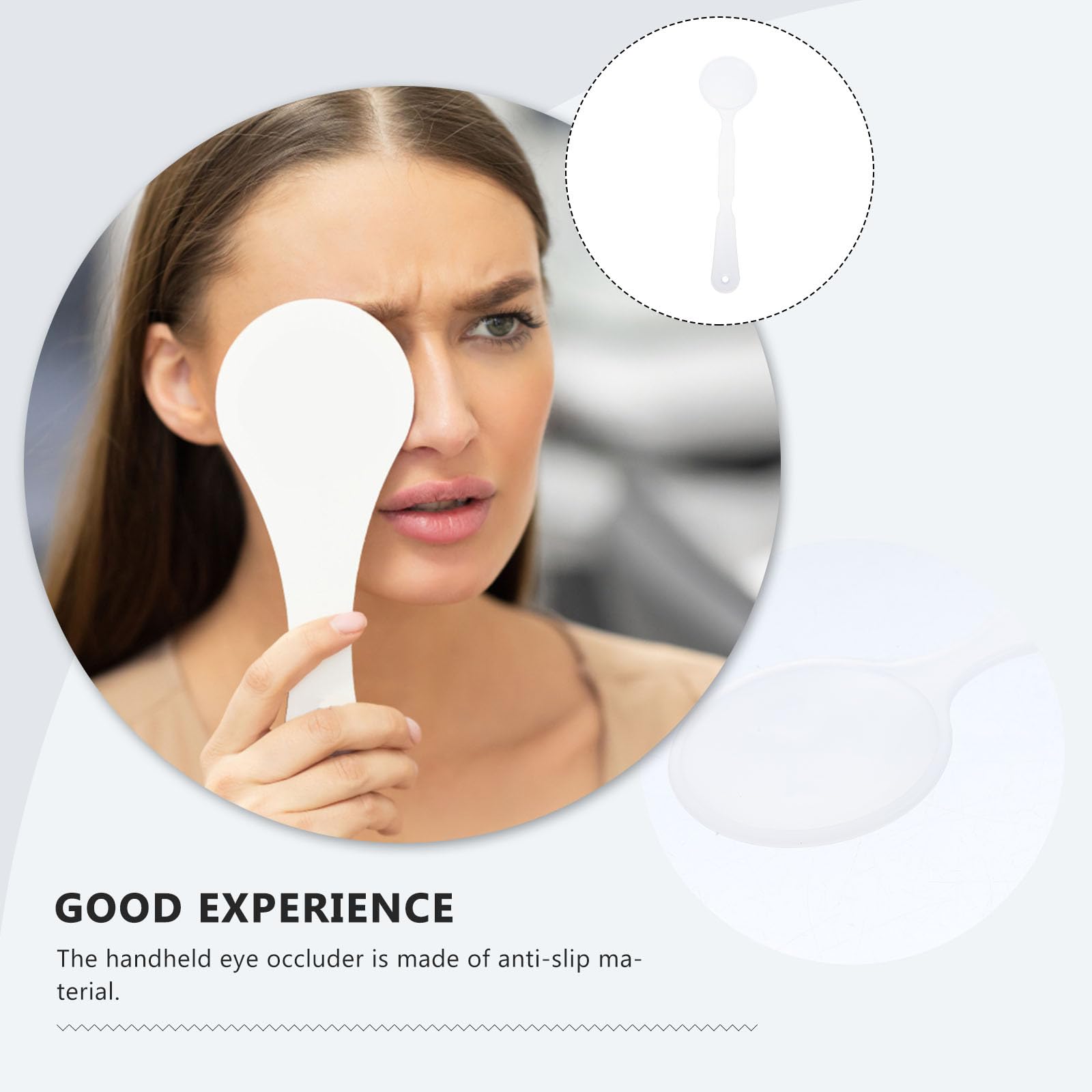 Exceart Occluseur oculaire portable professionnel en plastique blanc satiné pour test de vision