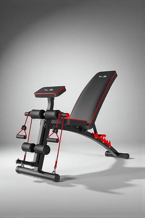 Vfit By Voit D208 Foldable Armrest Incline/Decline Adjustable Back Angle Rubber Corded Shuttle and Weight Stand