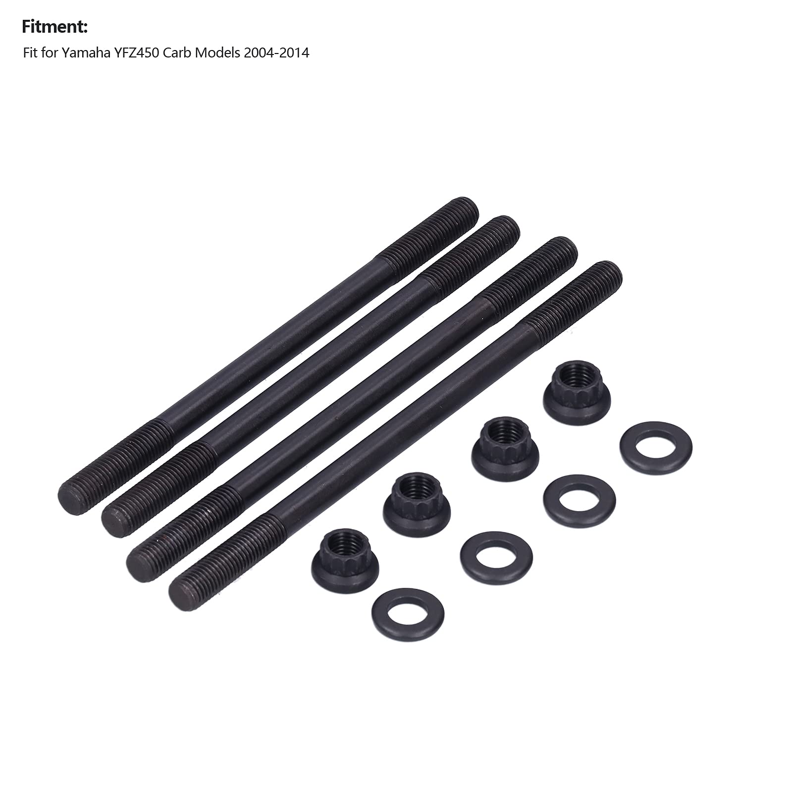 Kit bulloni prigionieri testata cilindro per moto Set dadi bulloni testata motore di precisione lavorati a CNC per carichi pesanti per tipi di carburatori YFZ450 2004 2014 Acciaio