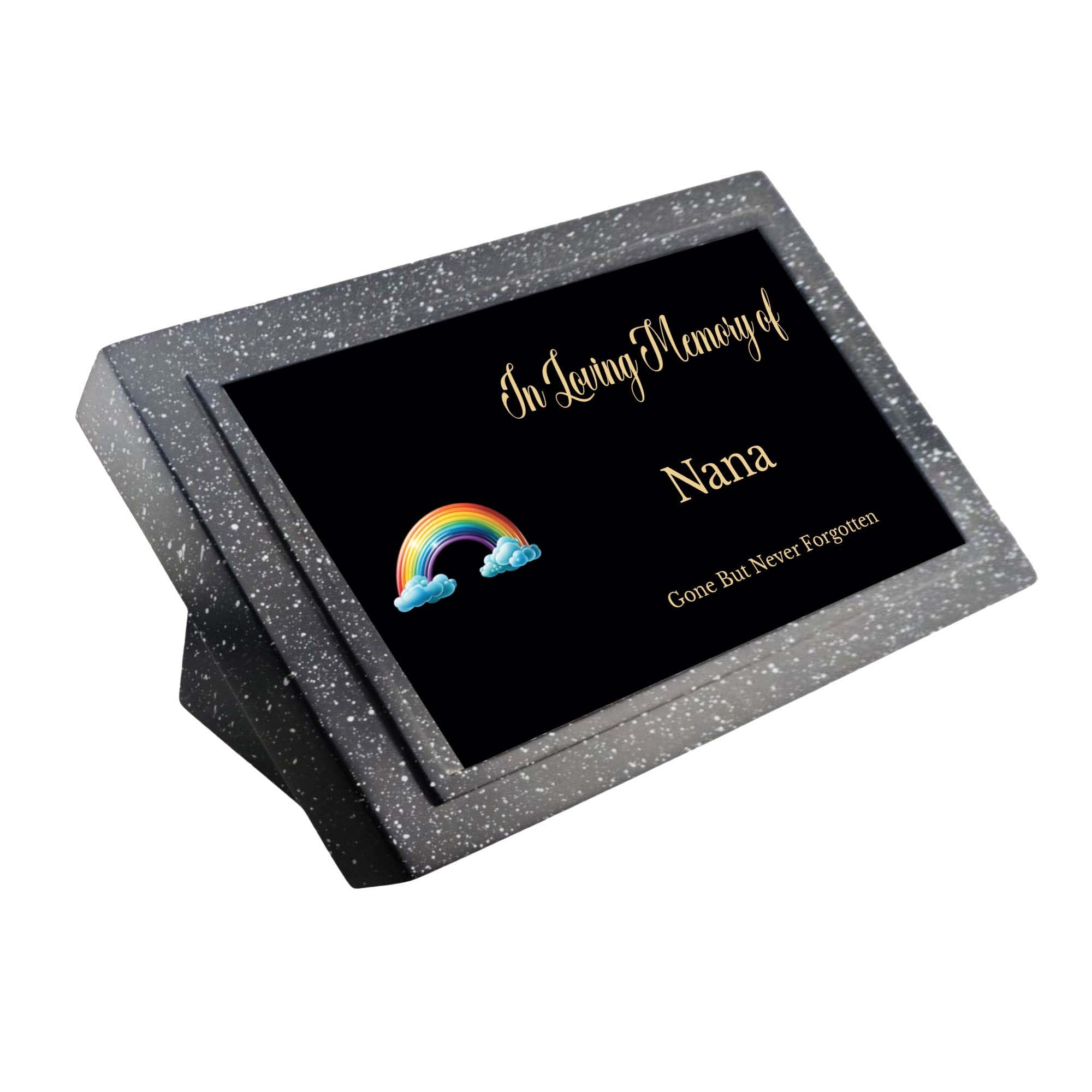 1stclassgifts Memorial Grave Marker Grave Plaque Remembrance With In Loving Memory of & Rainbow Design Mum Dad Grandad (UV PRINTED) (Nana)