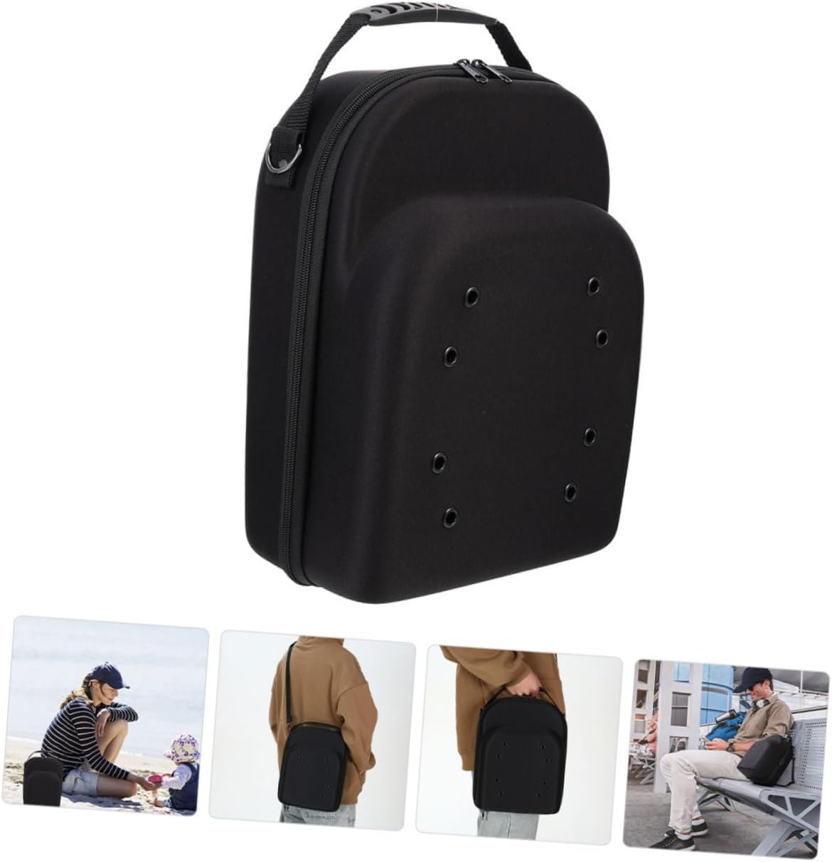 LIFKOME 2Pcs Hard Travel Cap Storage Organizer Durable Baseball Hat Carrier Case with Air for Breathability Portable and Protective Design for Safe Travel of Baseball Caps