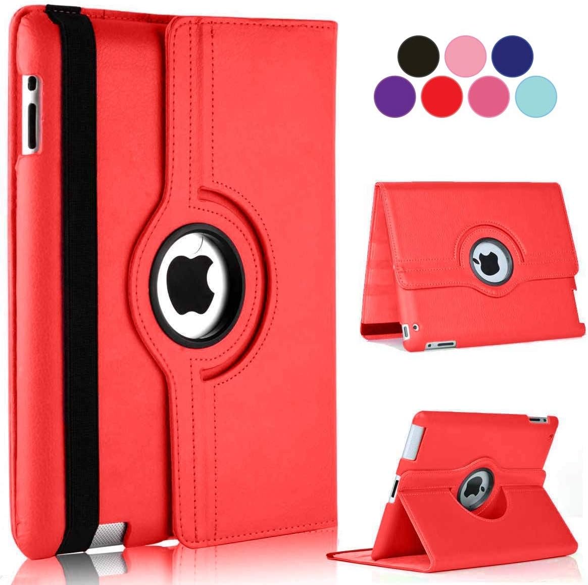 Vultic Rotating Case for iPad mini 5 (2019) / Mini 4 (2015) [7.9-inch], 360 Degree Stand [Auto Sleep/Wake] Folio PU Leather Smart Cover (Red)