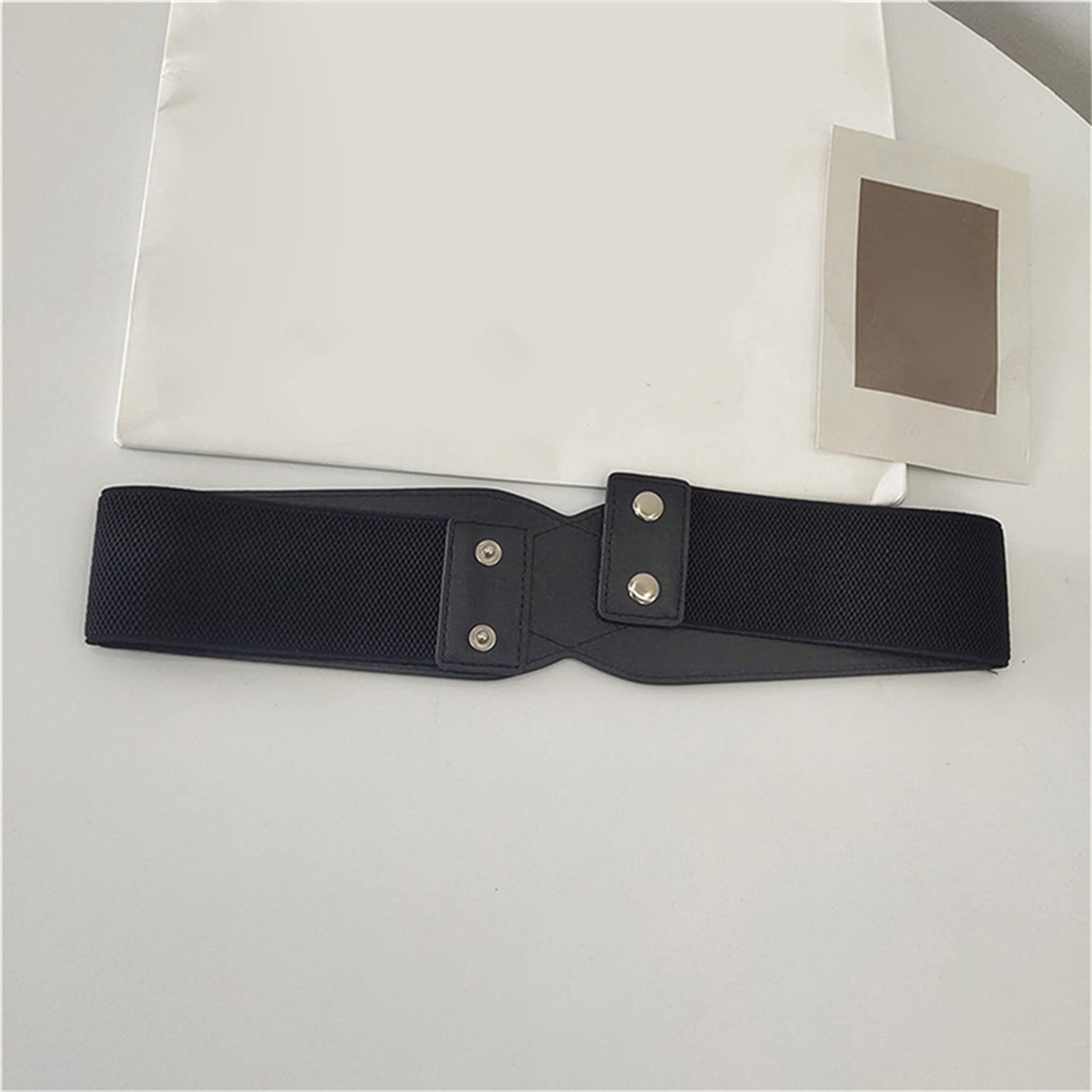 LNGOW Wide Belt for Women Leather Elastic Vintage Wild Slim Dress Coat Belt Flexible Waistband Women Party Cosplay Accessories