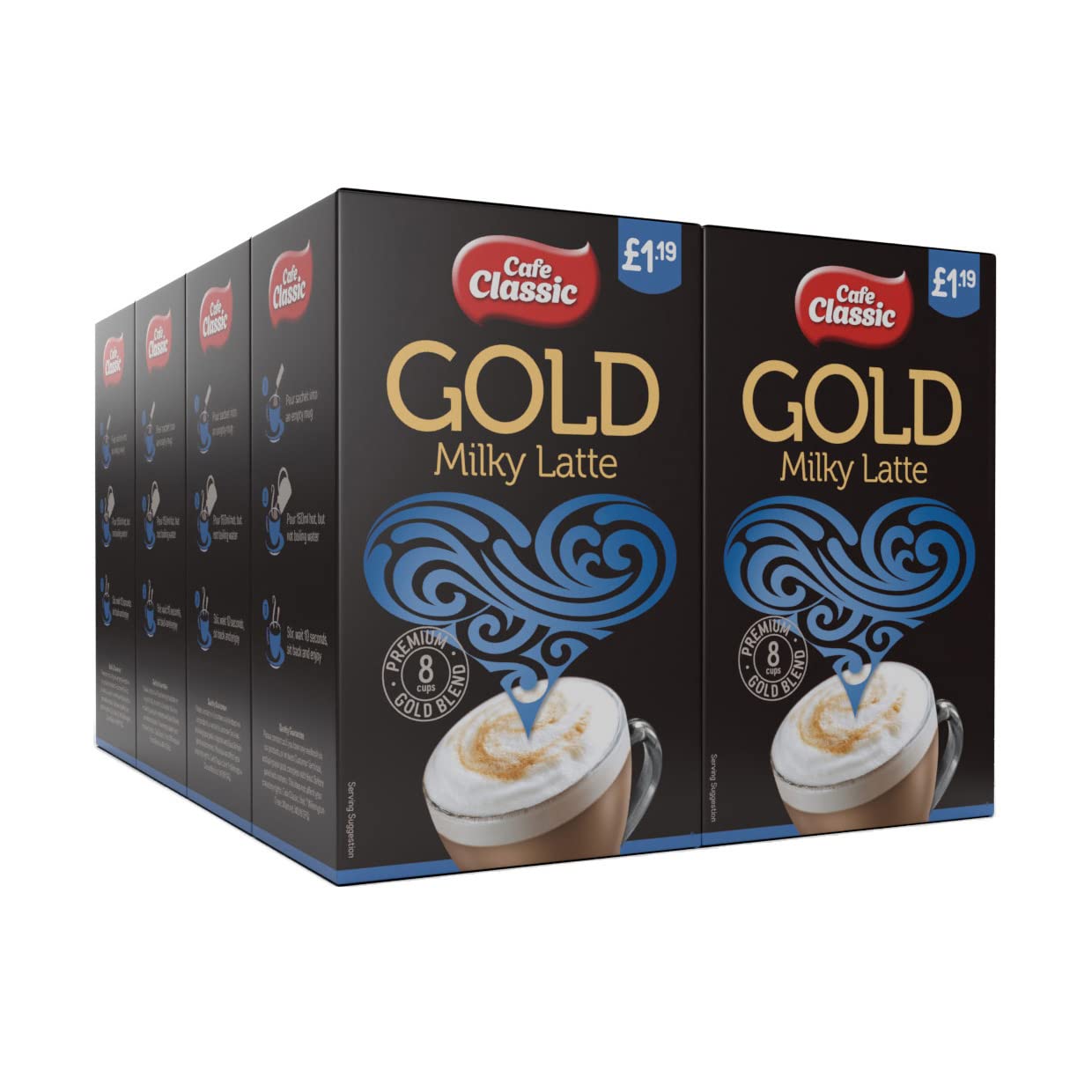 Instant Latte 64 sachets (Case of 8 x 8 sachets)