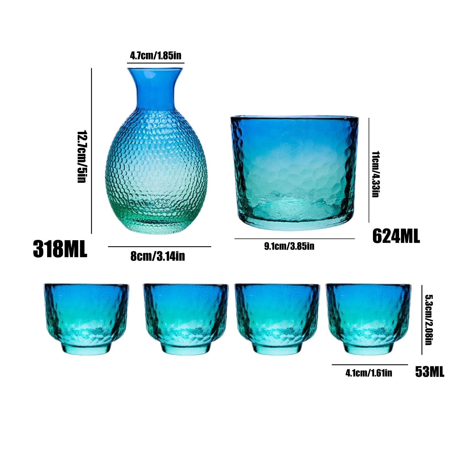 Sake-Glas-Set, hitzebeständig, japanisch