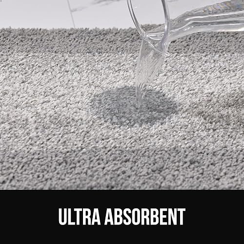 Miniatura 7 de GORILLA GRIP Alfombras de baño de felpa ultra suaves con respaldo de goma texturizada, absorbente, de secado rápido, lavables a máquina, accesorios