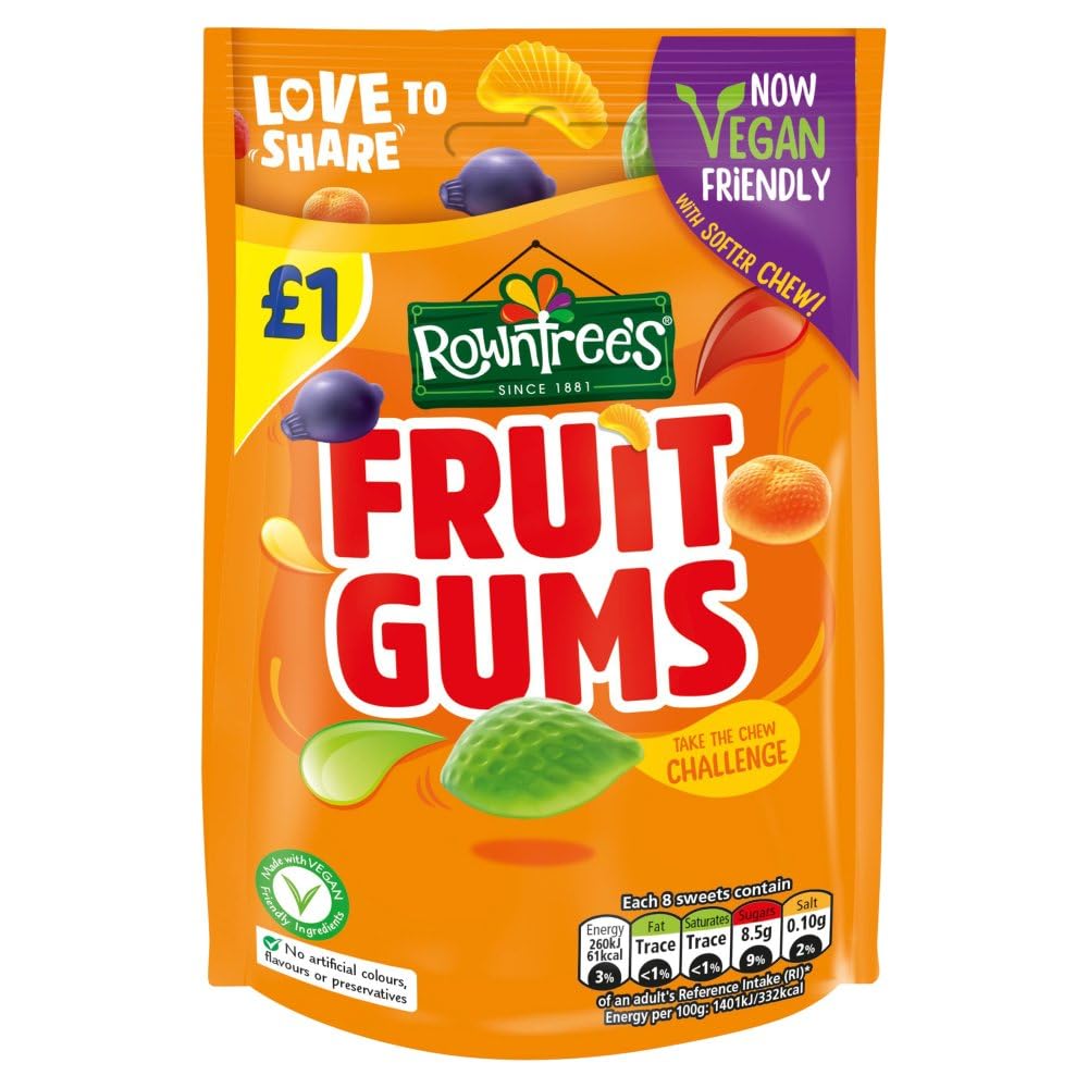ROWNTREE'S Fruit Gums Bag 120g (Pack of 10 x 120g) PMP