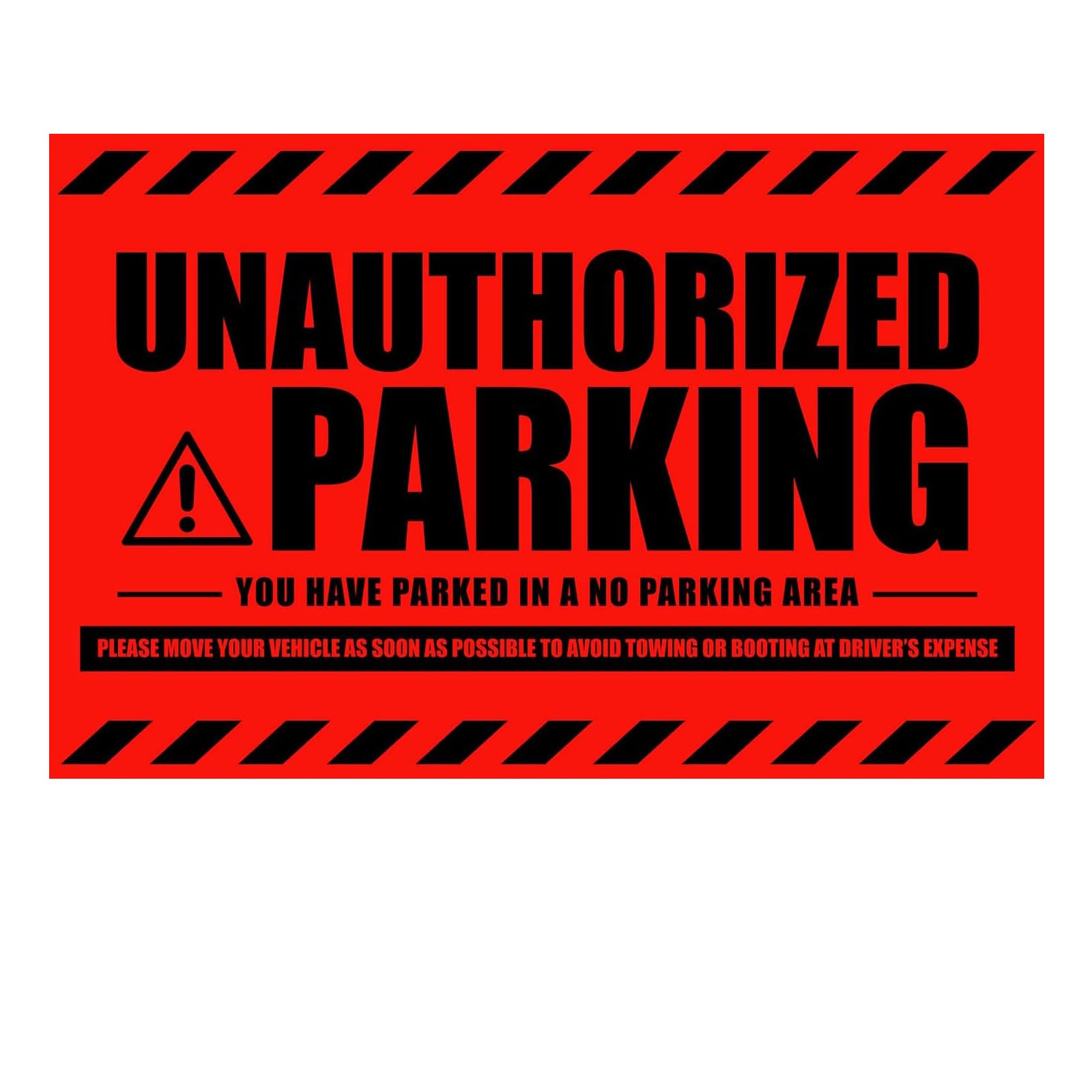CDXHOME Parking Violation Stickers for Cars and Trucks - 100Pcs Bilingual Spanish Super Sticky Tow Tickets - Hard to Remove - No Parking Stickers - Tow Warning - 8x5 inch,Red