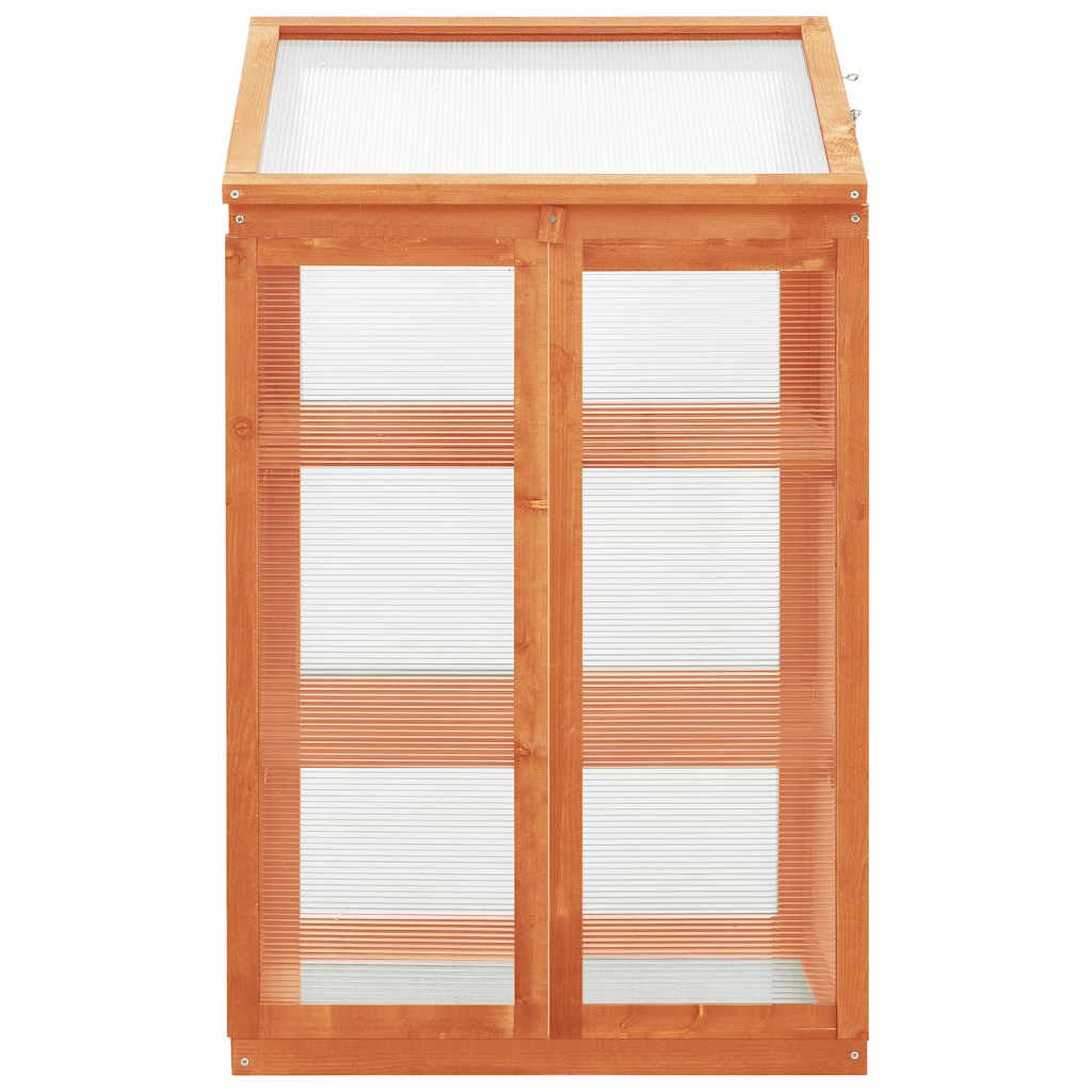 Szklarnia ogrodowa z drewna jodłowego 60x45x100 cm z 2 półkami