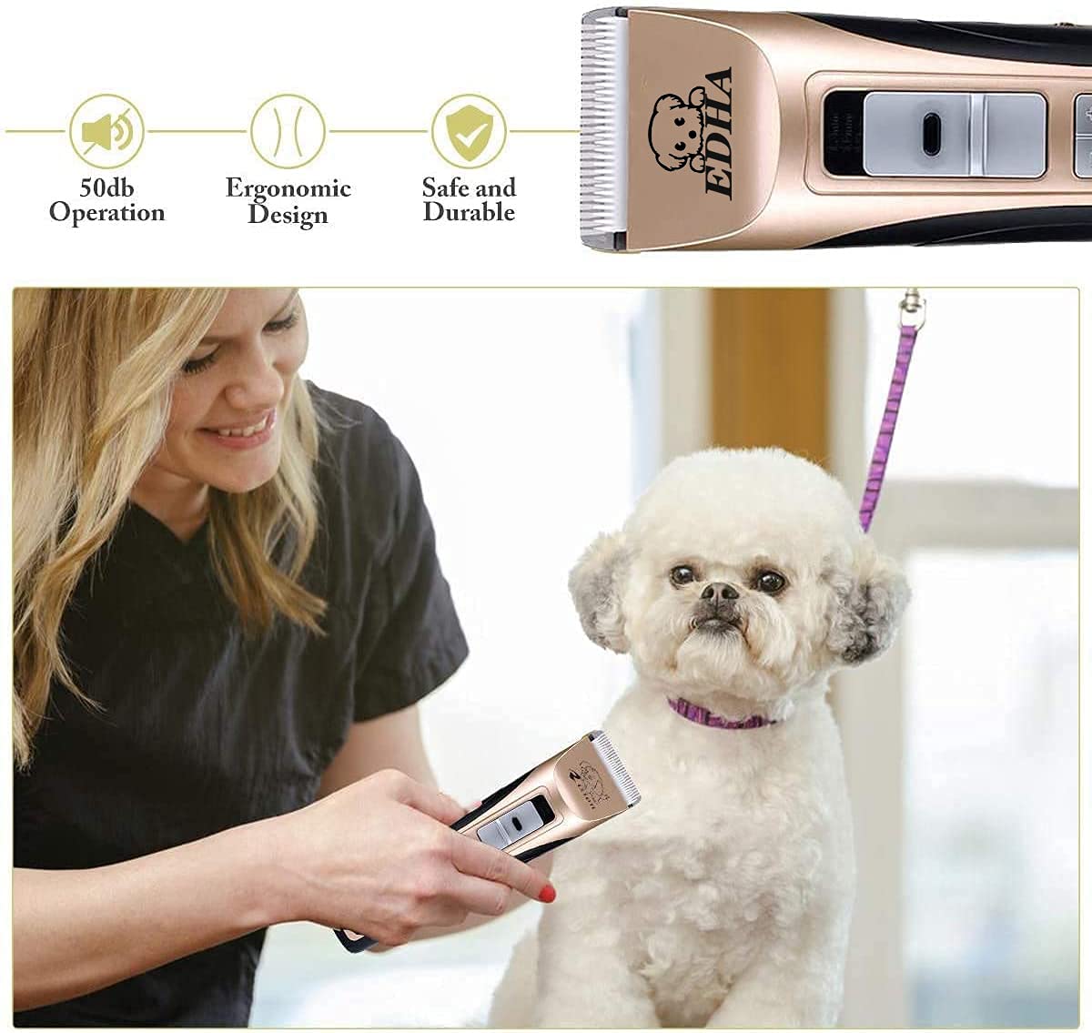 Hundeschermaschine - Tierhaarschneidemaschine Kit 5-Gang Schermaschine Trimmer für Hund Katzen Drahtlose Tierhaartrimmer Tierschermaschine Haarschneidemaschine Haustierpflegenscherer