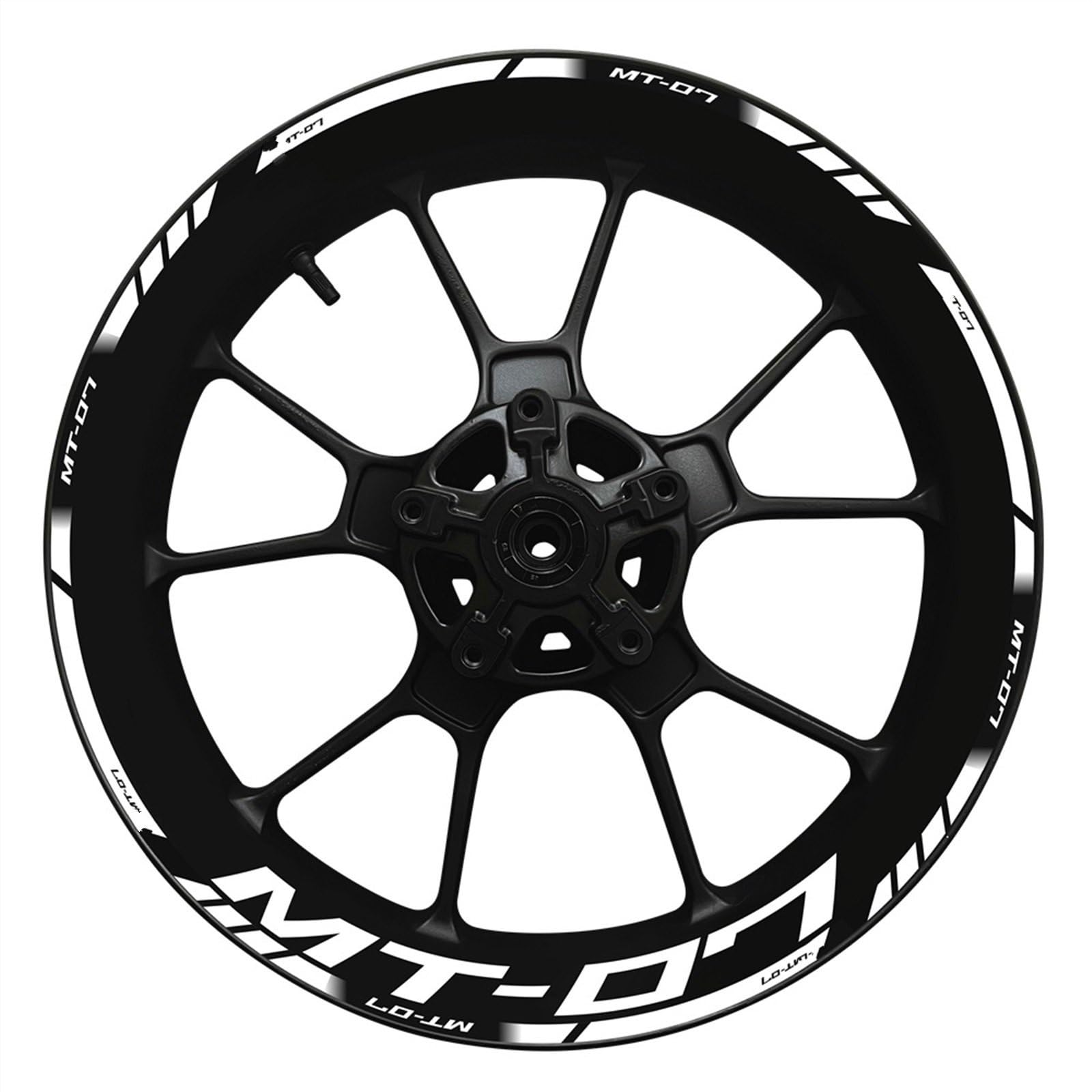 Motorcycle Wheel Hub Decal Decoration Set Rim Reflective Waterproof Sticker for Yamaha MT07 MT 07 MT-07 2022 Decorative(Color12)