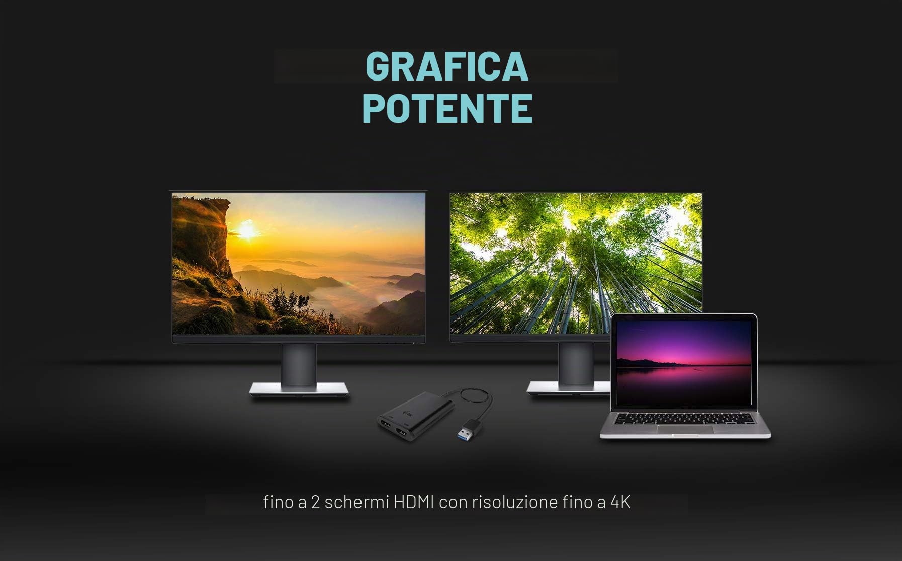 I TEC ADAPTADOR USB-C A 2XHDMI 4K
