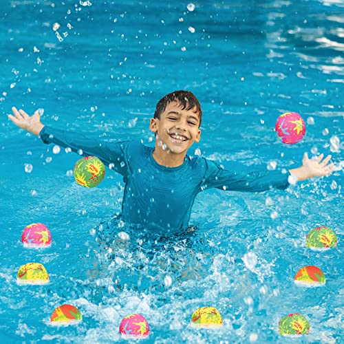 8 bombe colorate a sfera d'acqua riutilizzabili