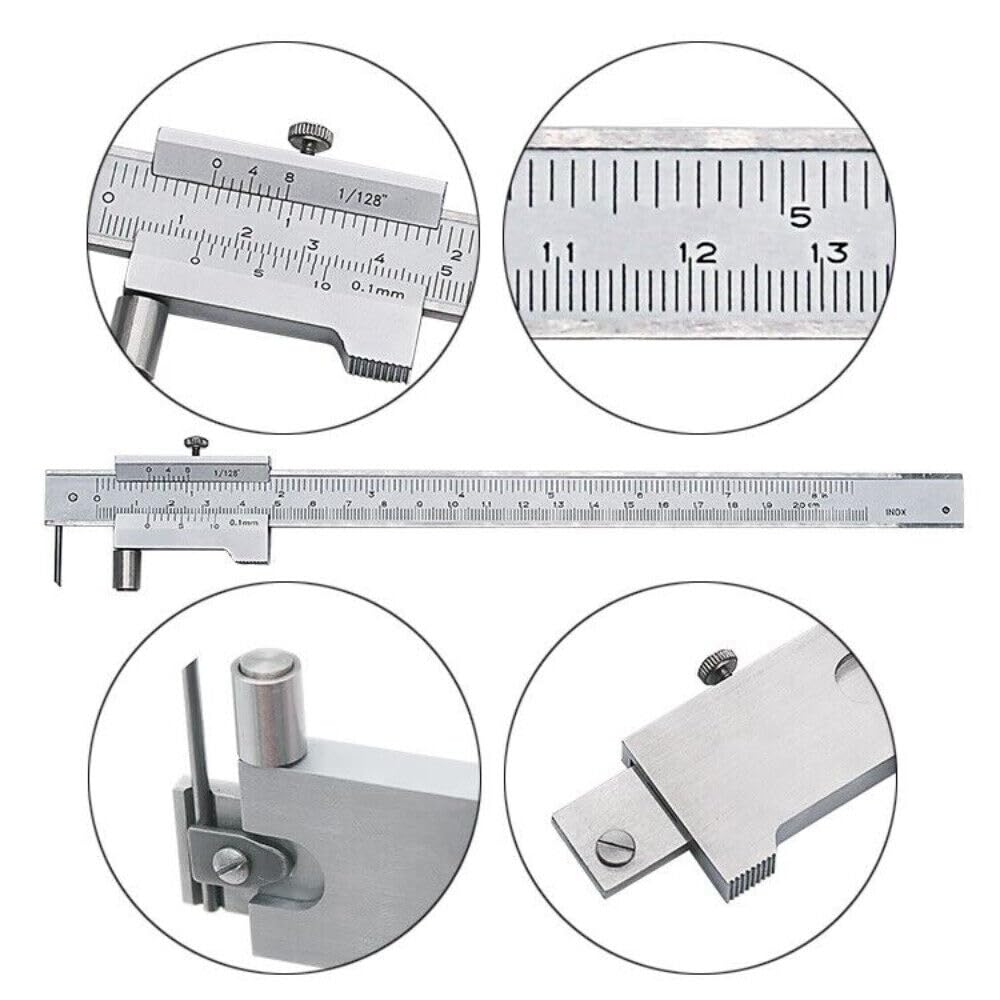 Metal Scribe Calipers - 200mm Marking Gauge -7