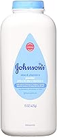 Johnson & Johnson Pure Cornstarch Baby Powder with Aloe Vera & Vitamin E, 15 oz (6-Pack) - Gentle Moisture Absorber