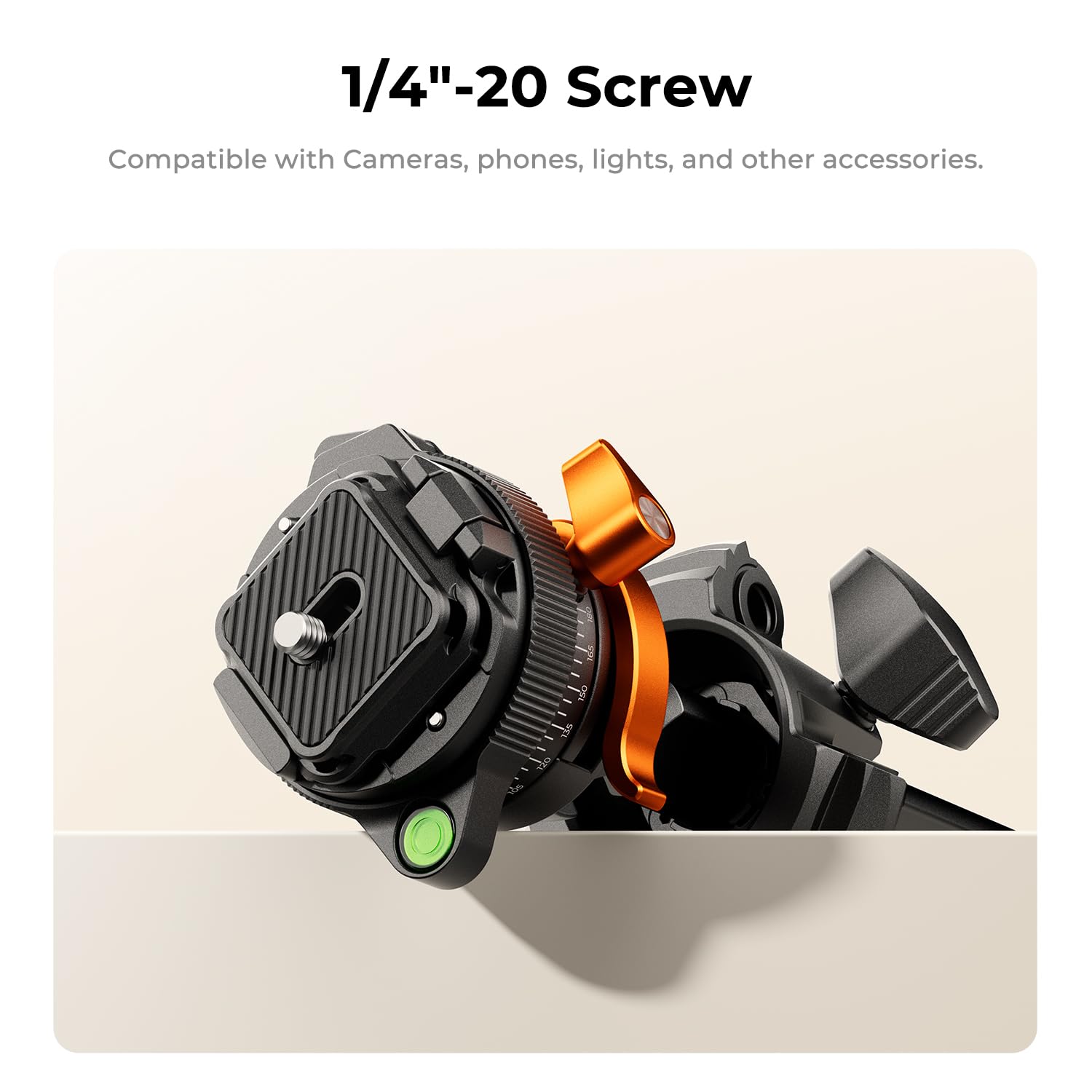 K&F CONCEPT Statyw z włókna węglowego 60in / 153 cm do aparatu, ultralekki statyw podróżny 0,9 kg z poziomowaniem ±18°, głowica panoramiczna 360°, odłączana oś środkowa, płyta QR typu Arca, nośność 10 | Ultralekki 0,9 kg, elastyczna oś środkowa, 360°, pły