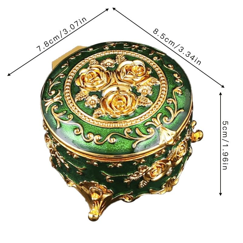 Boîte à bijoux rose en émail le cadeau rétro idéal pour elle