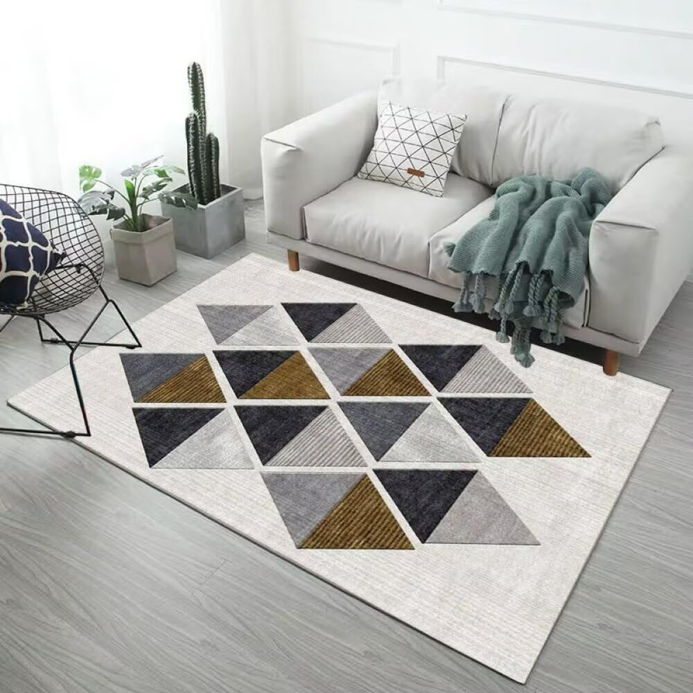Tapis d'étude de salon multicolore pour dynamiser une chambre d'adolescent grise