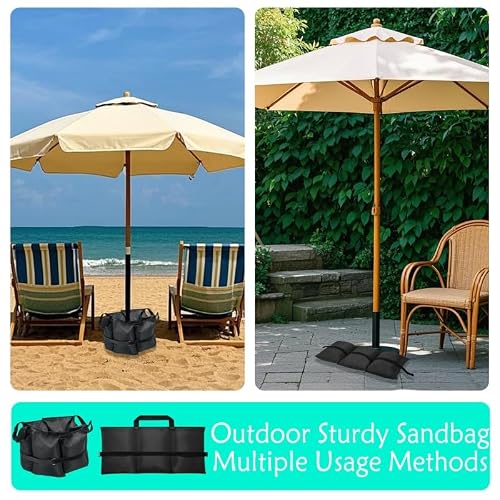 HAZBEN Sturdy Heavy Duty Sand Bags Canopy Weights(120lbs) Set of 4, 420D Oxford Pop Up Tent Sand Bags Beach Umbrella Canopy Legs Gazebo Sun Shelter (Blue) - Thumbnail 5
