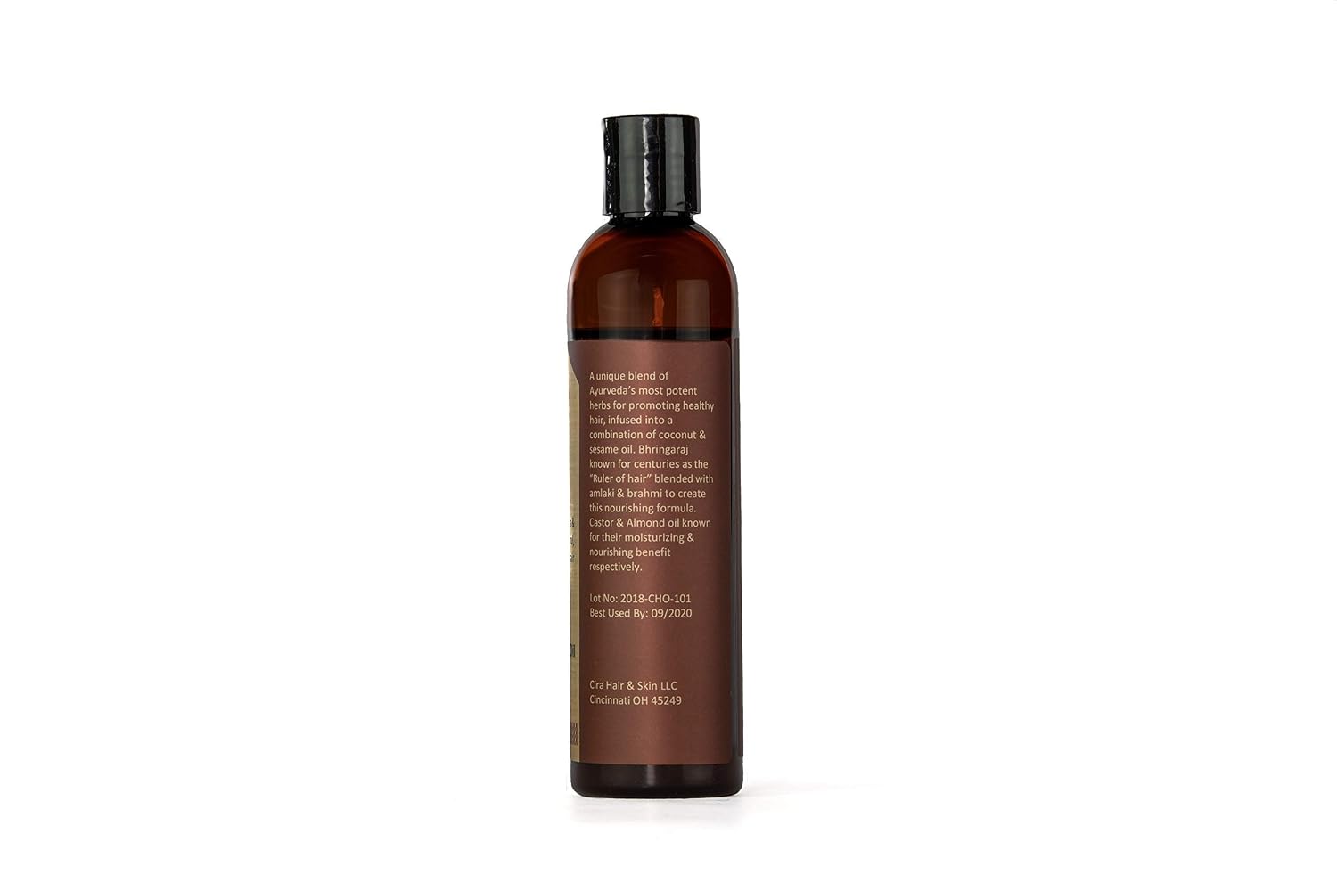 Cira Natural Organic Nourishing Hair Oil, 6.77 fl.oz- Prevents Hairloss, Promotes Hair Growth & Repairs Damaged Hair