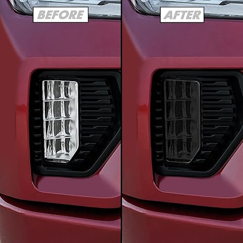 SlickMod Tinte ahumado de vinilo precortado para GMC Sierra 1500 2019-2021 (20% humo oscuro, 4. antiniebla)