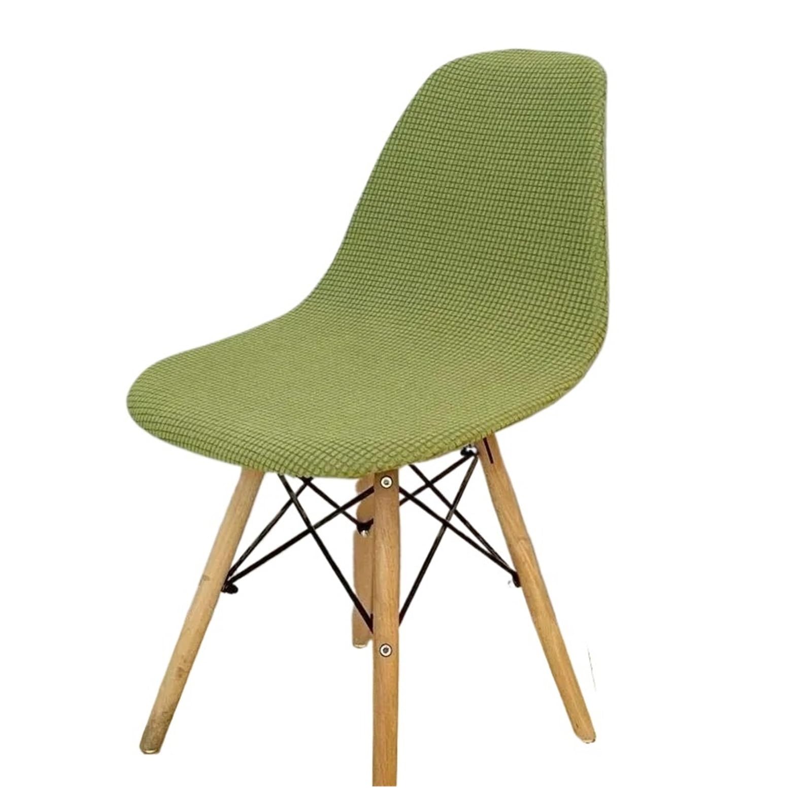 GHHZML Chair Cover Polar Fleece Shell Chair Cover Solid Color Jacquard Dining Slipcover Stretch Anti-dust Seat For Living Room Home(Grass Green)