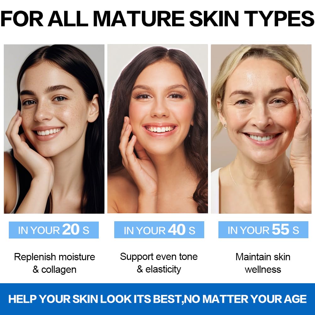 Night Cream Face Moisturizer with Retinol, Collagen, Niacinamide 10%, Anti Wrinkle Face Cream, Made in USA, Retinol Cream for Face, Anti Aging Face Cream, Face Moisturizer for Women, 1.7oz - Image 2