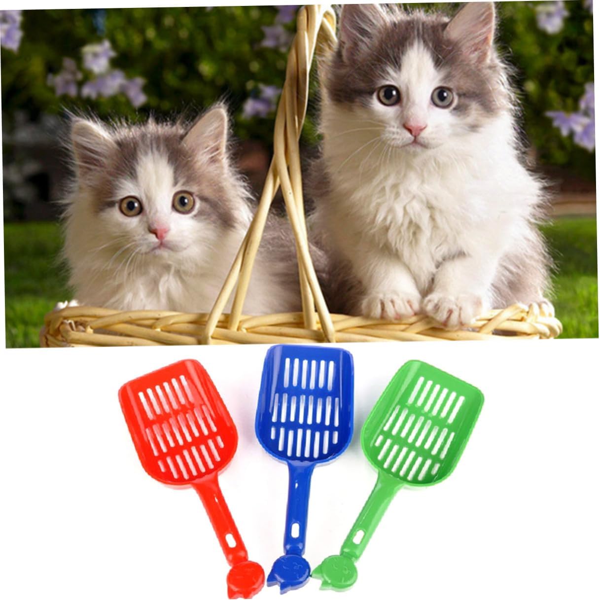 Garneck 3pcs Litter Shovel Scooper Sifting Cleaning Kitten Scoops Pet Litter Scoop Cat Litter Litter Scoop