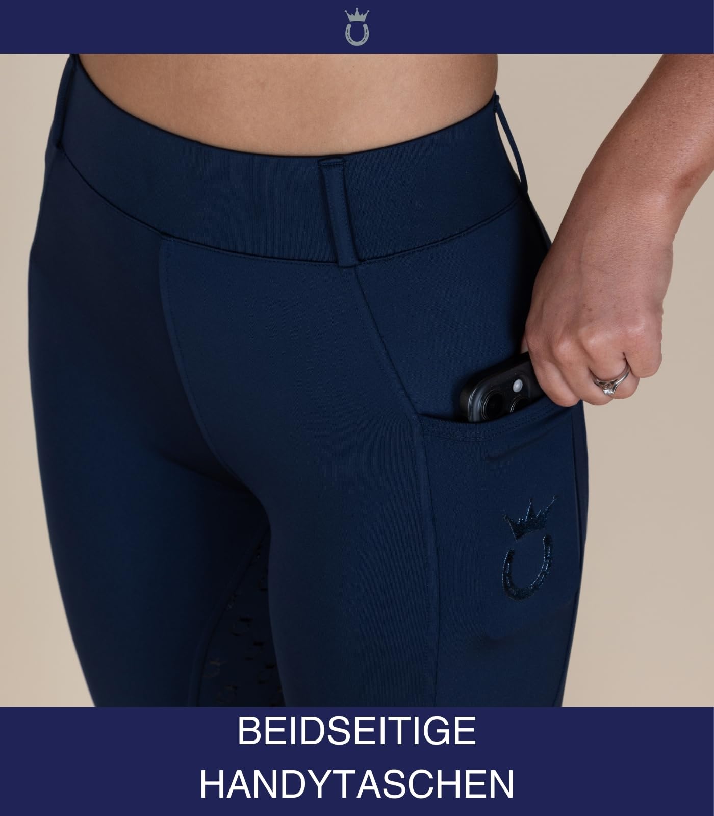Royal Horsemen Winter Reitleggings Damen & Mädchen, NightclubNavy, M