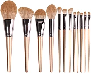 Juego de 12 brochas de maquillaje, mango de p...