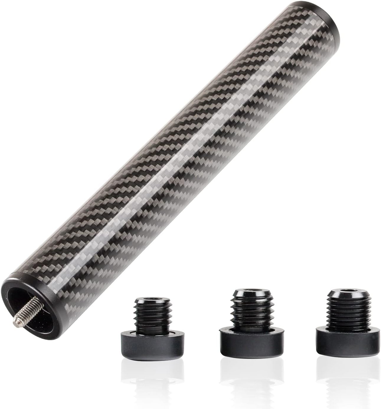 KONLLEN Pool Cue Extension 2'' 3'' 4'' 6'' 8'' 12'' Carbon Fiber Billiard Cue Extension Billiard Accessories for Pool Sticks