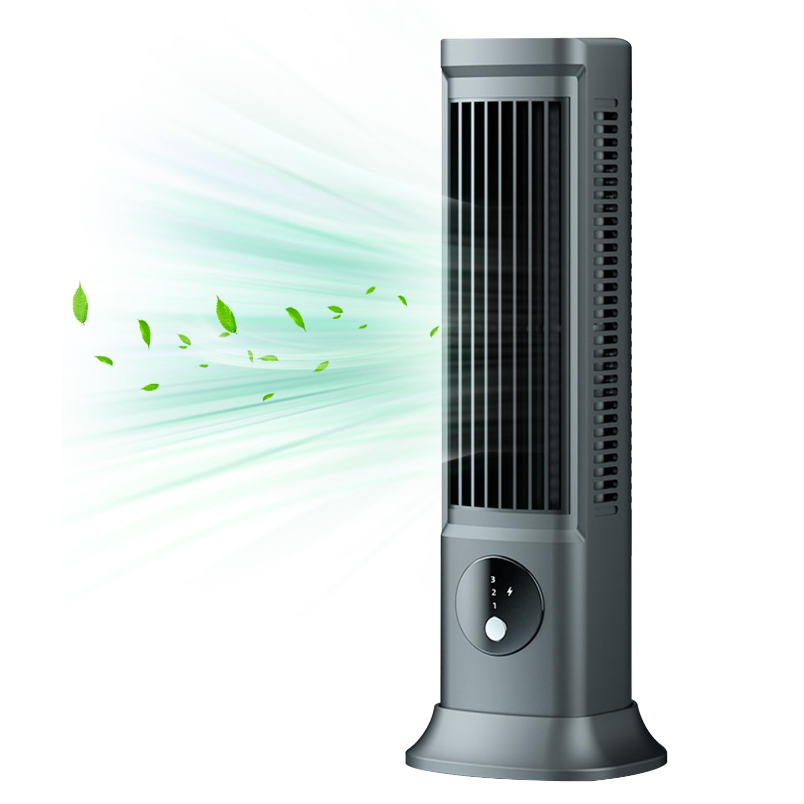 Gcroet Air Cooler, Tower Fan Portable Low-Noise Oscillating Tower Fan With 3 Wind Speeds USB Table Fans For Bedroom Living Room Office