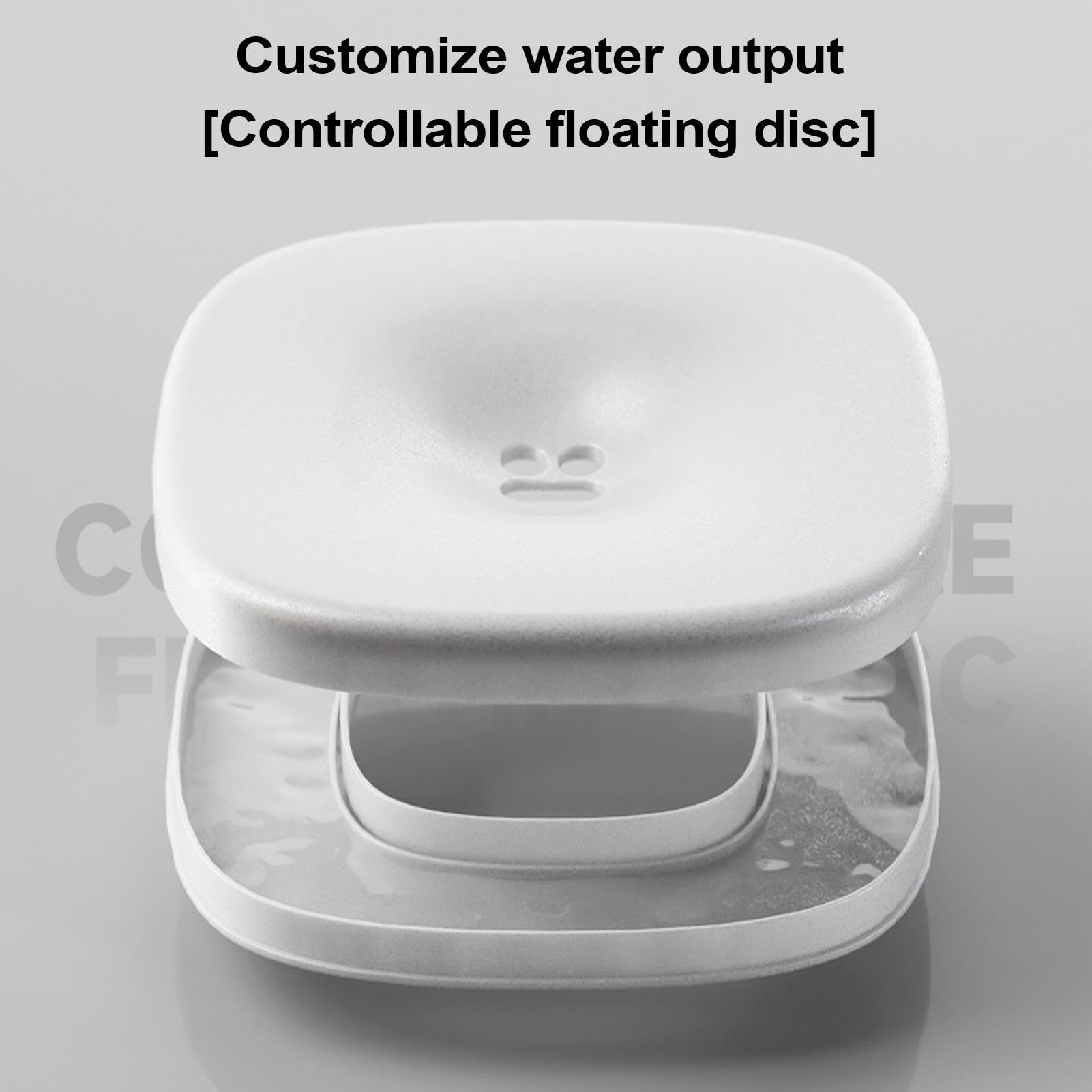 Gamelle d'Eau Anti-Débordement pour Chien Avec Disque Flottant Antidérapant | Gamelle d'Eau Anti-Éclaboussures pour Chien pour Intérieur Extérieur Maison