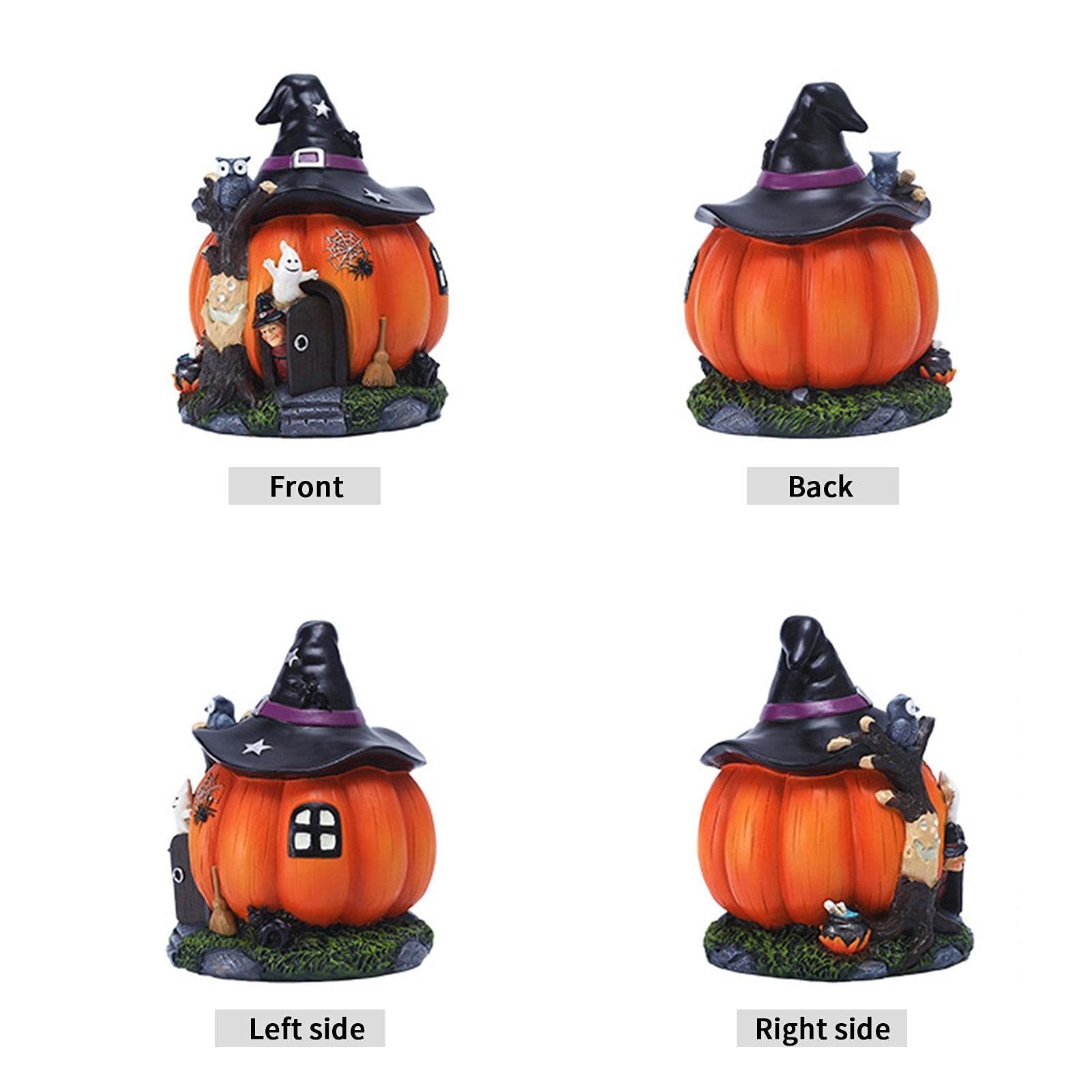 Wysokiej jakości domek z dyni z żywicy - idealny do dekoracji na Halloween