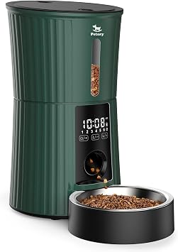 Petory Timed Automatic Cat Feeder - 4L Dry Food Dispenser for Cats and Dogs