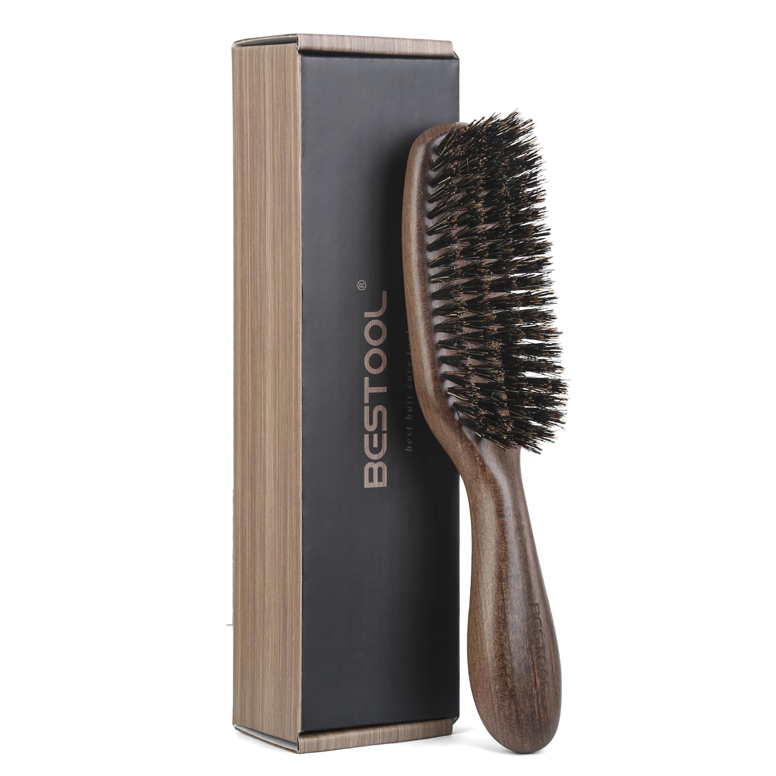 BESTOOL Hair Brush,Boar Bristle Hair Brushes for Women Men and Kids Slick Back Hair Brush for Smoothing Styling Detangling Enhance Shine and Texture