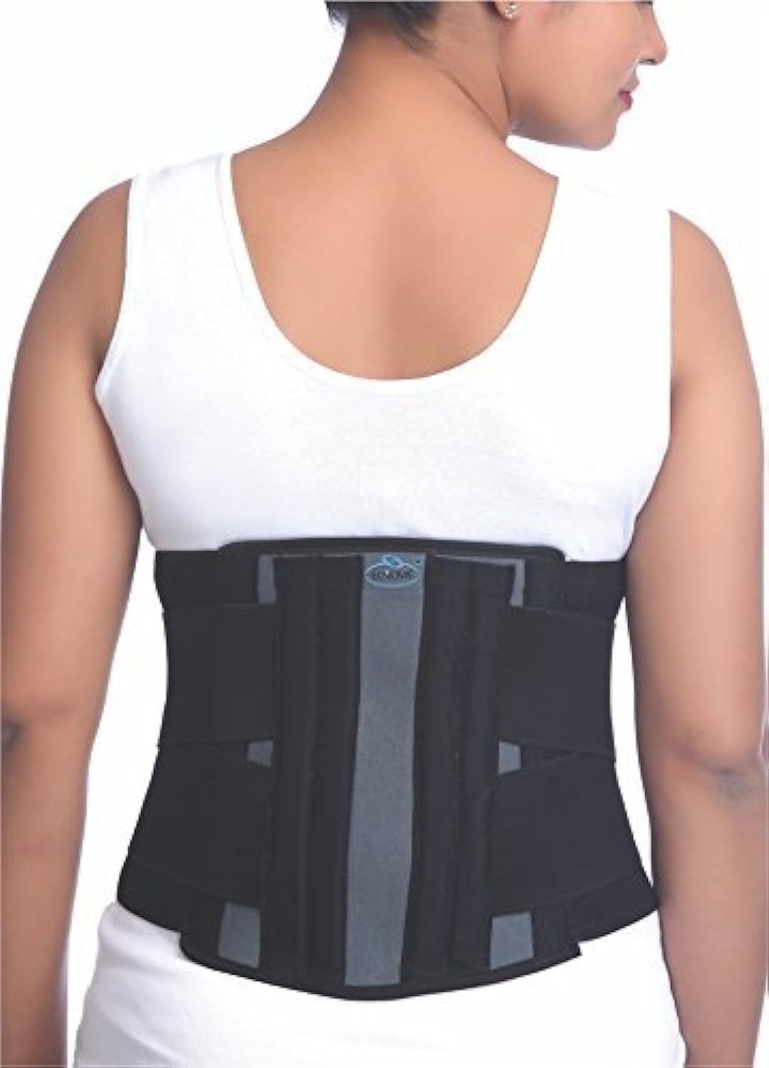 Elnova DYNA Lumbo Sacral Corset (Back Pain Belt) (Large - For Hip Circumference of 90-100 cm, Black)