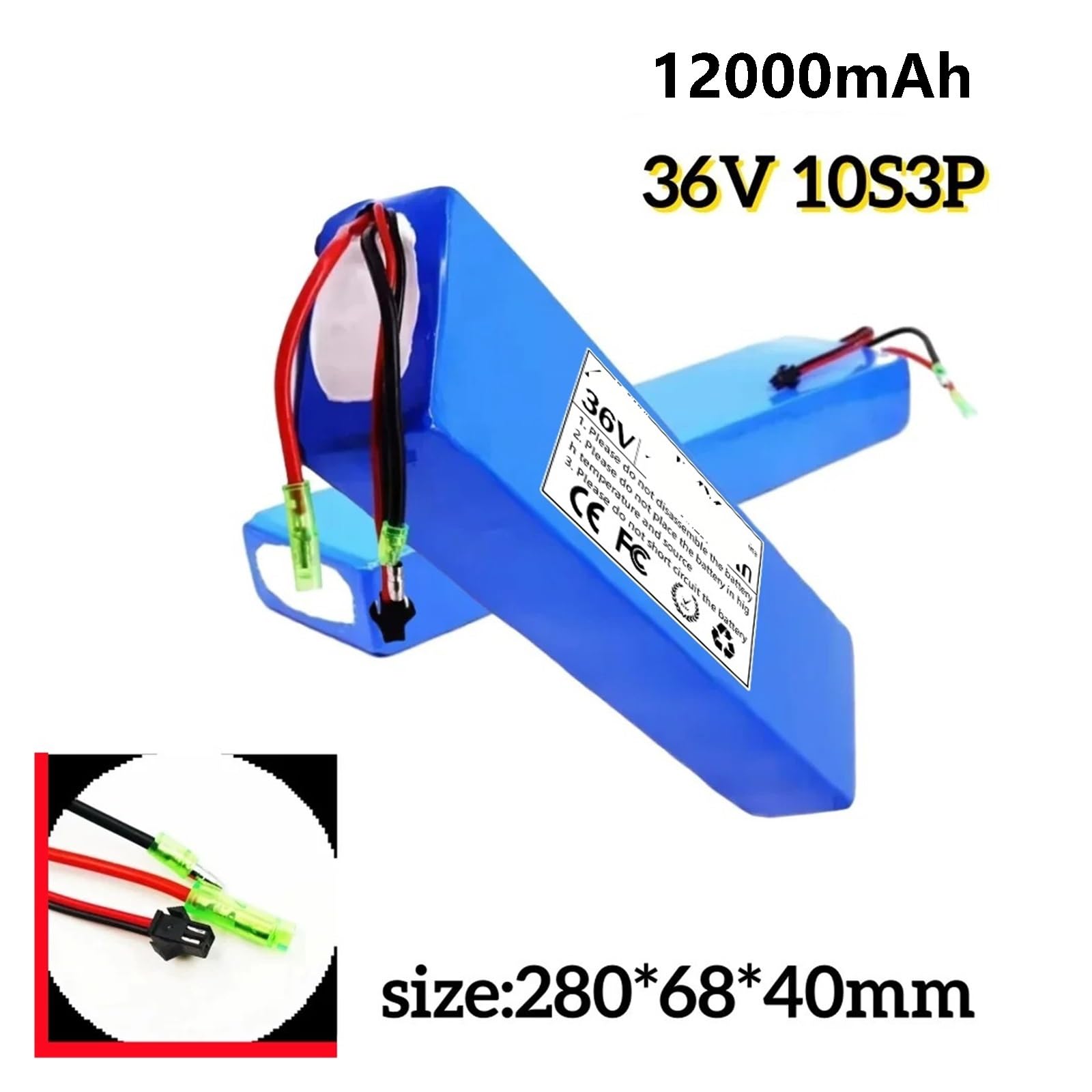 Batteria 12Ah 10s3p 36V, compatibile con batteria agli ioni di litio for ciclomotore pieghevole FIIDO D1 / D2 / D2S / D4S