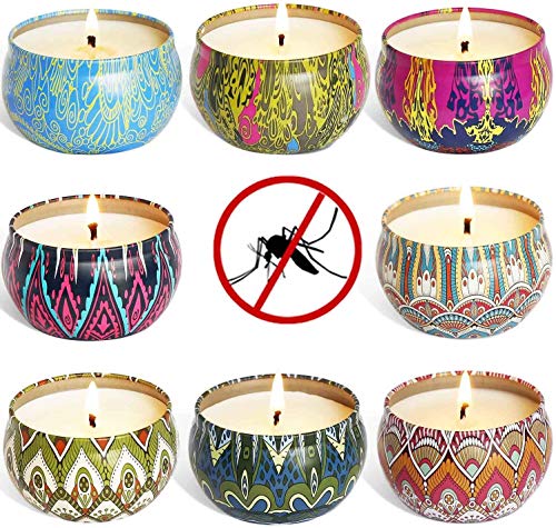 Citronella Scented Candles Natural Soy Wax Portable Travel Tin Candle for Stress Relief