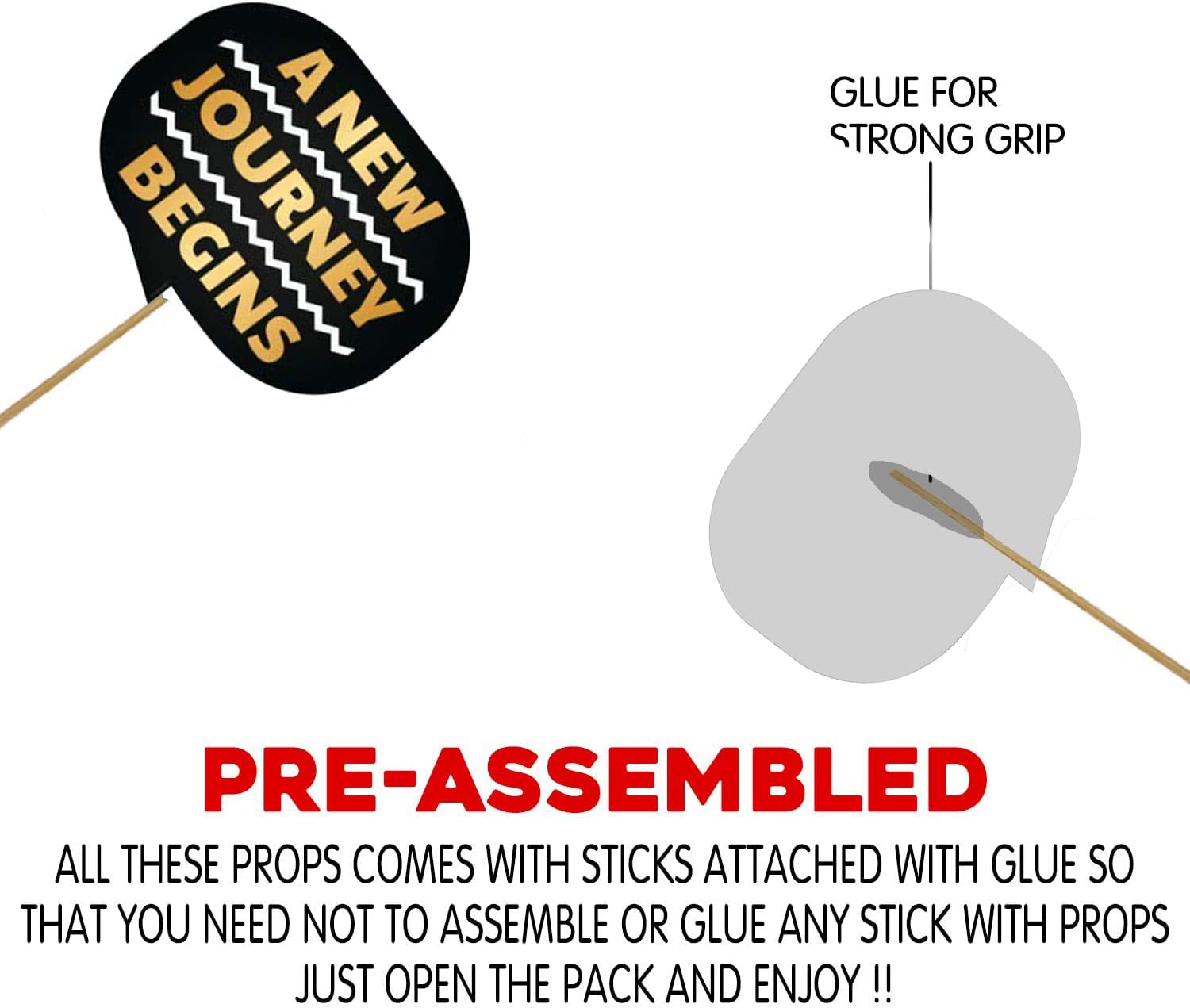 Retirement Photo Booth Props for Retirement Party and Decorations (Multicolour, 15 Pieces)