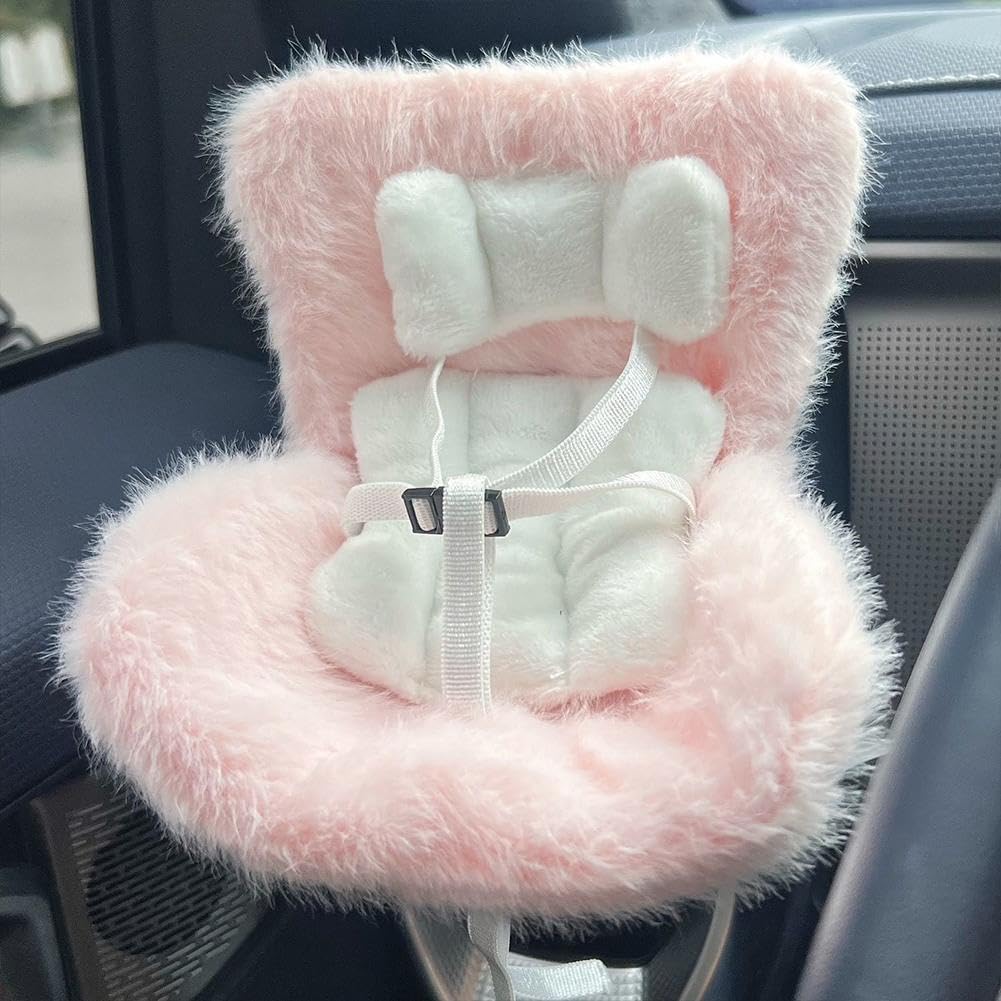 Car Seat for 17cm La-bubu Dolls, Car Seat Vent Clip for 10-17CM Dolls, Cute Safety Carseat with Soft Cushion for Blind Box Doll Fans/Collectors, Cars Air Vent Decoration — image 1