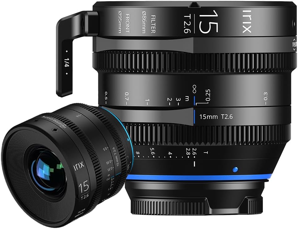 Irix Cine 15mm T2.6 Wide Angle, Filter Compatible Cinema Lens for Canon EF Mount (ft.)