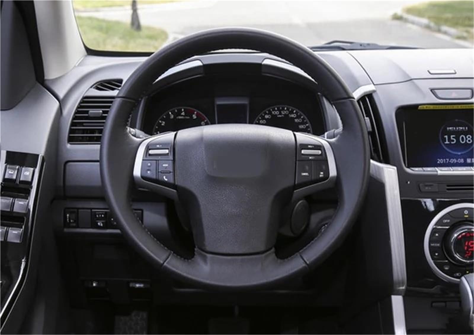 Pulsante Multifunzione per Volante, Controllo Volume Audio, comandi multimediali e Telefono per Chevy Dmax 2019 (Argento)