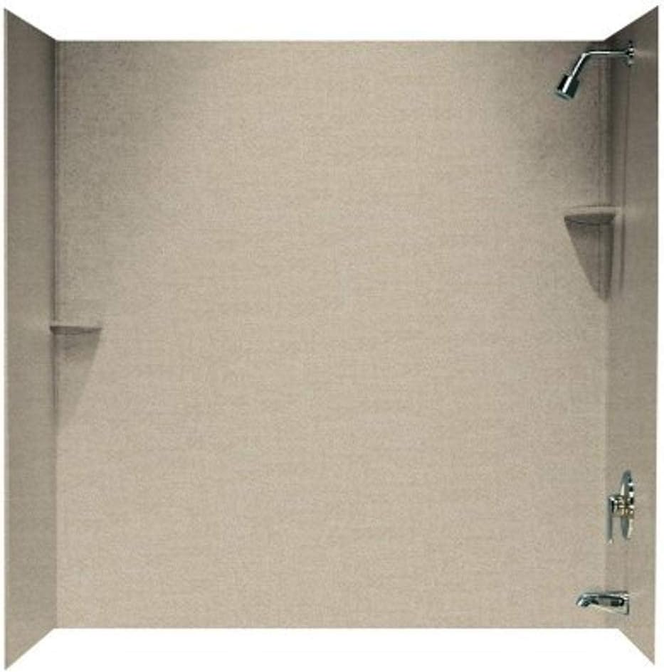Swanstone SSWP-4872-060 Whirlpool Solid Surface Tub Wall Kit, Winter Wheat, 3-Piece