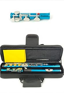 Flute 16 Close Holes C Keys Instrument Cupronickel Nickel Plated Sea Blue Flute With E Key flute instrument