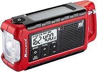 Vista 1 de Midland ER210 - Radio AM/FM compacta de emergencia con manivela, múltiples fuentes de alimentación que funciona como linterna de emergencia SOS
