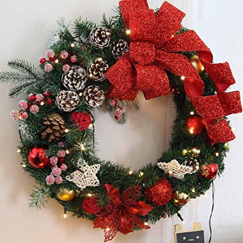image for Runahaa Hot Sale!!35cm Christmas Large Wreath Door Wall Ornament Garla