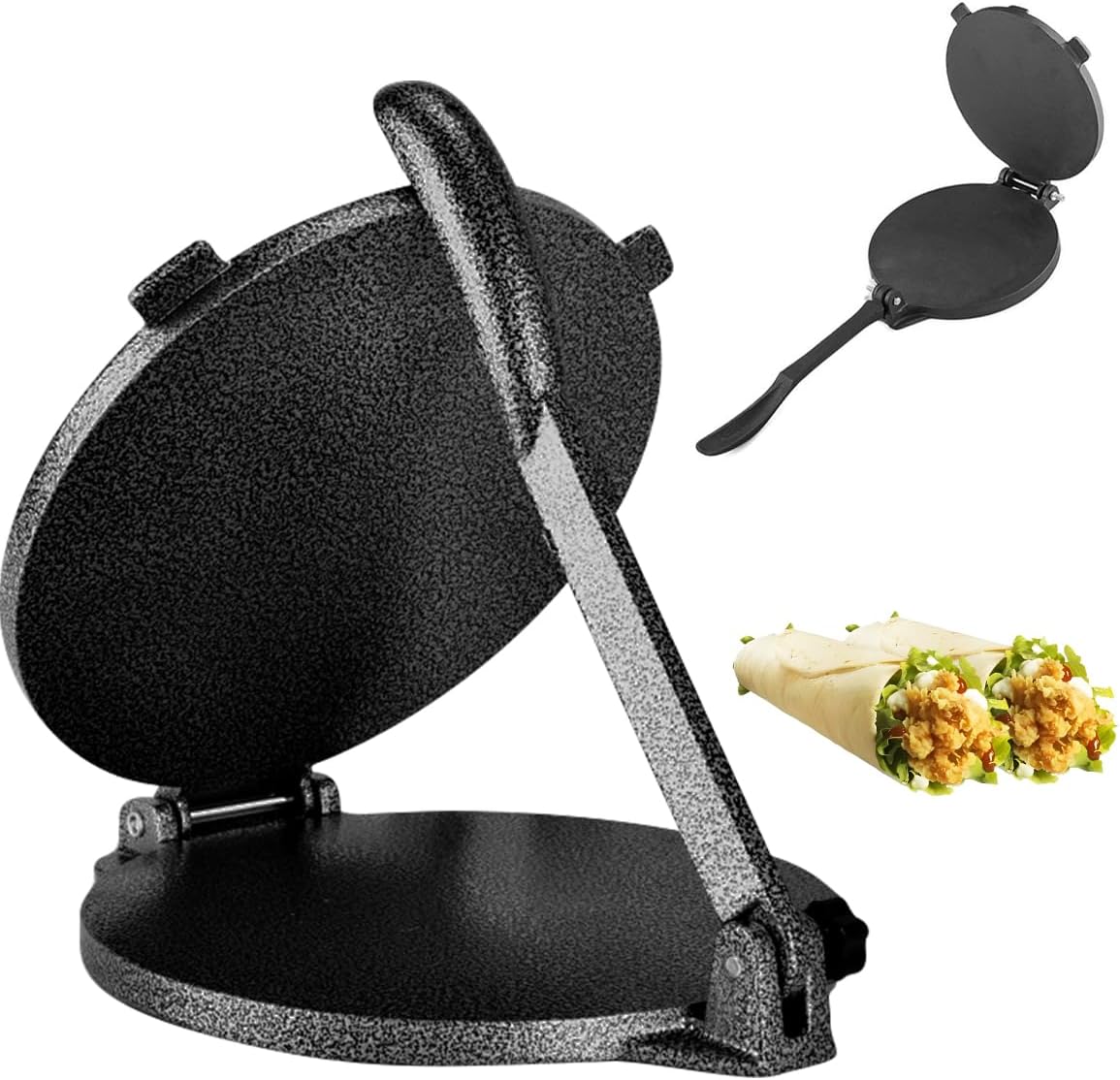 Cast Iron Tortilla Press, 8 Inch Tortilla Maker Chapati Press Nonstick