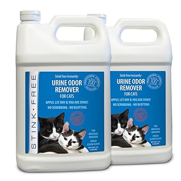 Stink Free Instantly Urine Odor Remover for Cat Urine, 2 128-oz (2 1-Gallon Jugs)